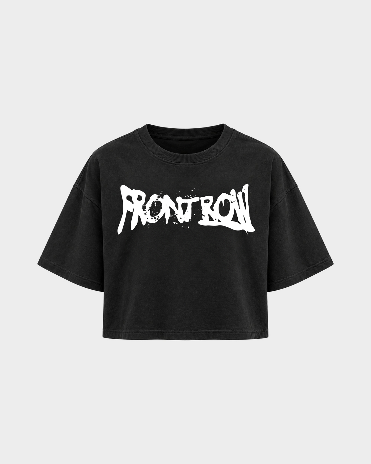 Frontrow ANL – Crop Top in Schwarz – Vorderansicht