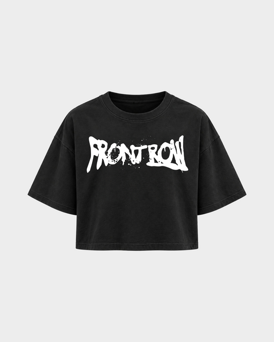 Frontrow ANL – Crop Top in Schwarz – Vorderansicht
