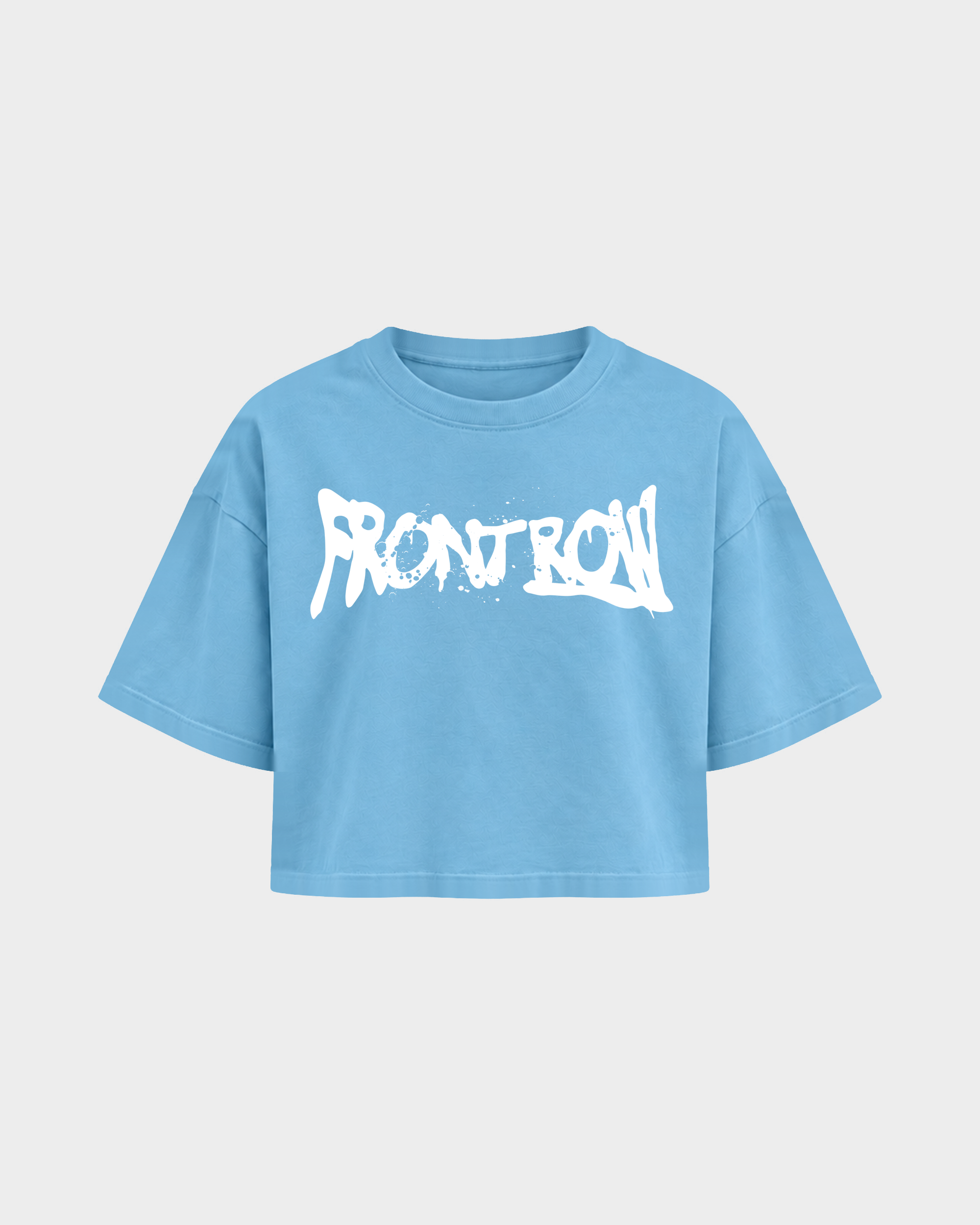 Frontrow ANL – Crop Top in Blue – Vorderansicht