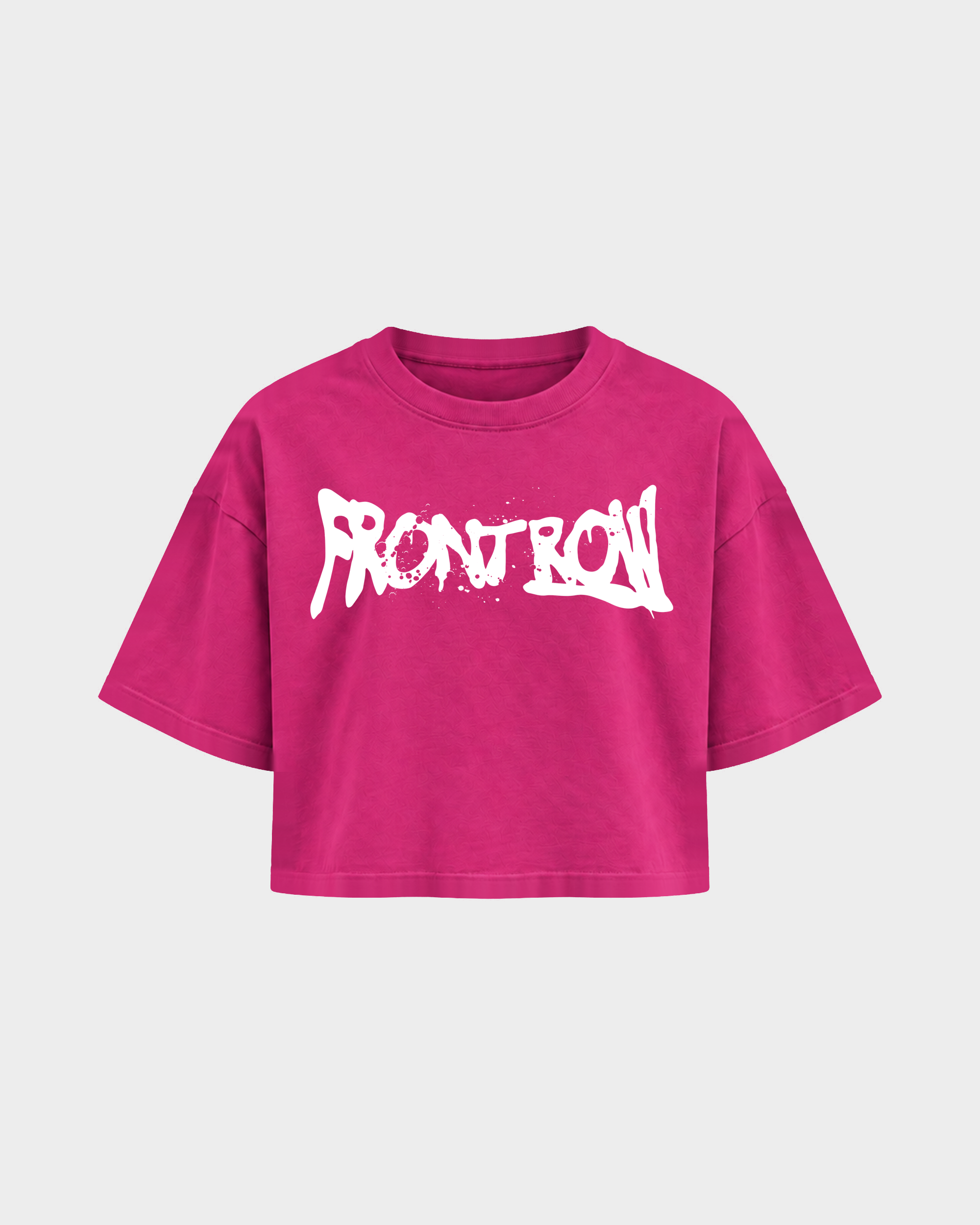 Frontrow ANL – Crop Top in Hibiskus Pink – Vorderansicht