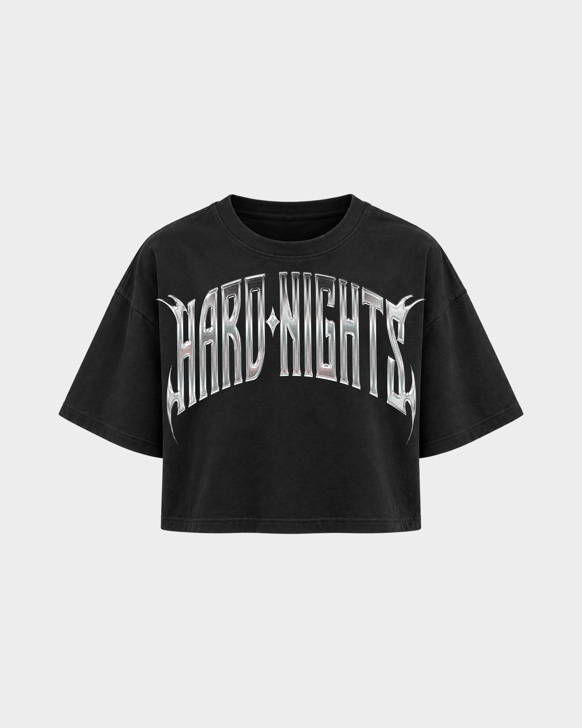 Hard Dog – Crop Top in Schwarz – Vorderansicht