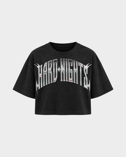 Hard Dog – Crop Top in Schwarz – Vorderansicht