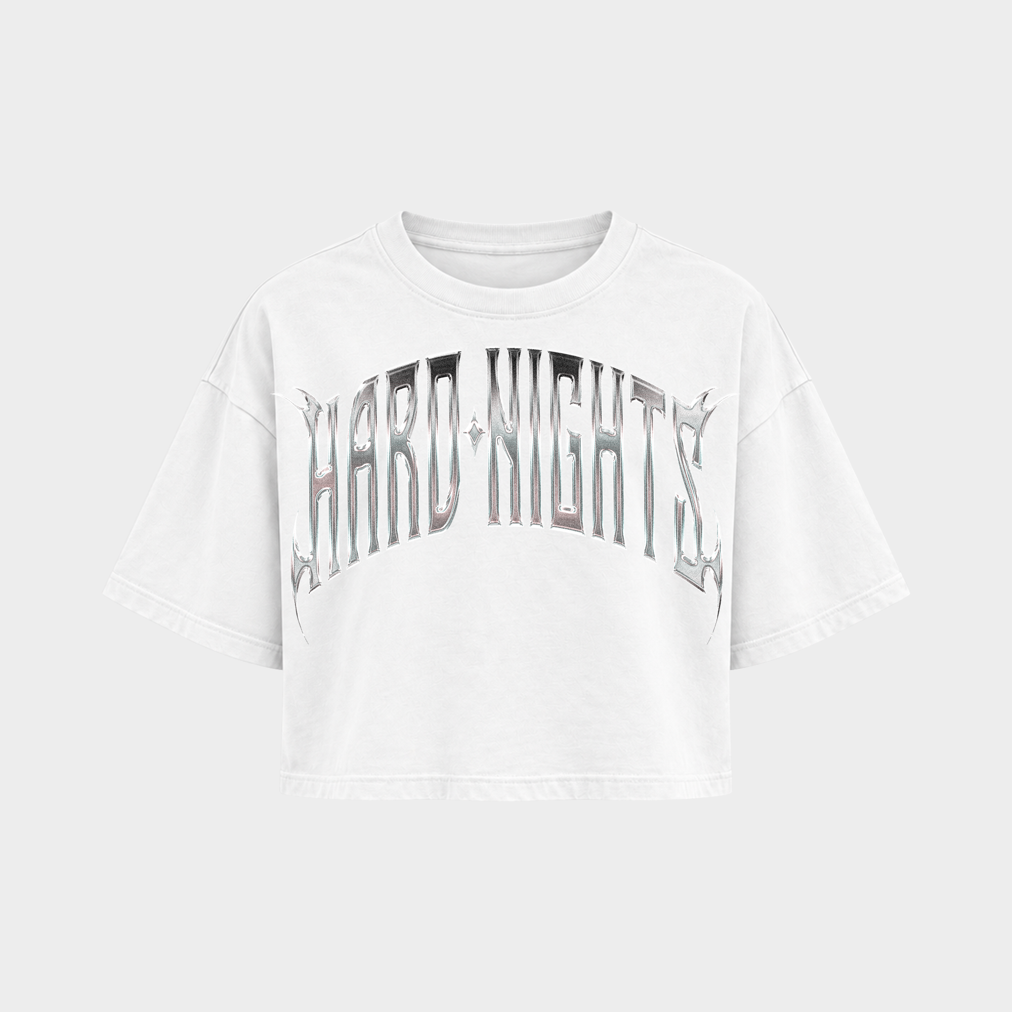 Hard Dog – Crop Top in Weiß – Vorderansicht
