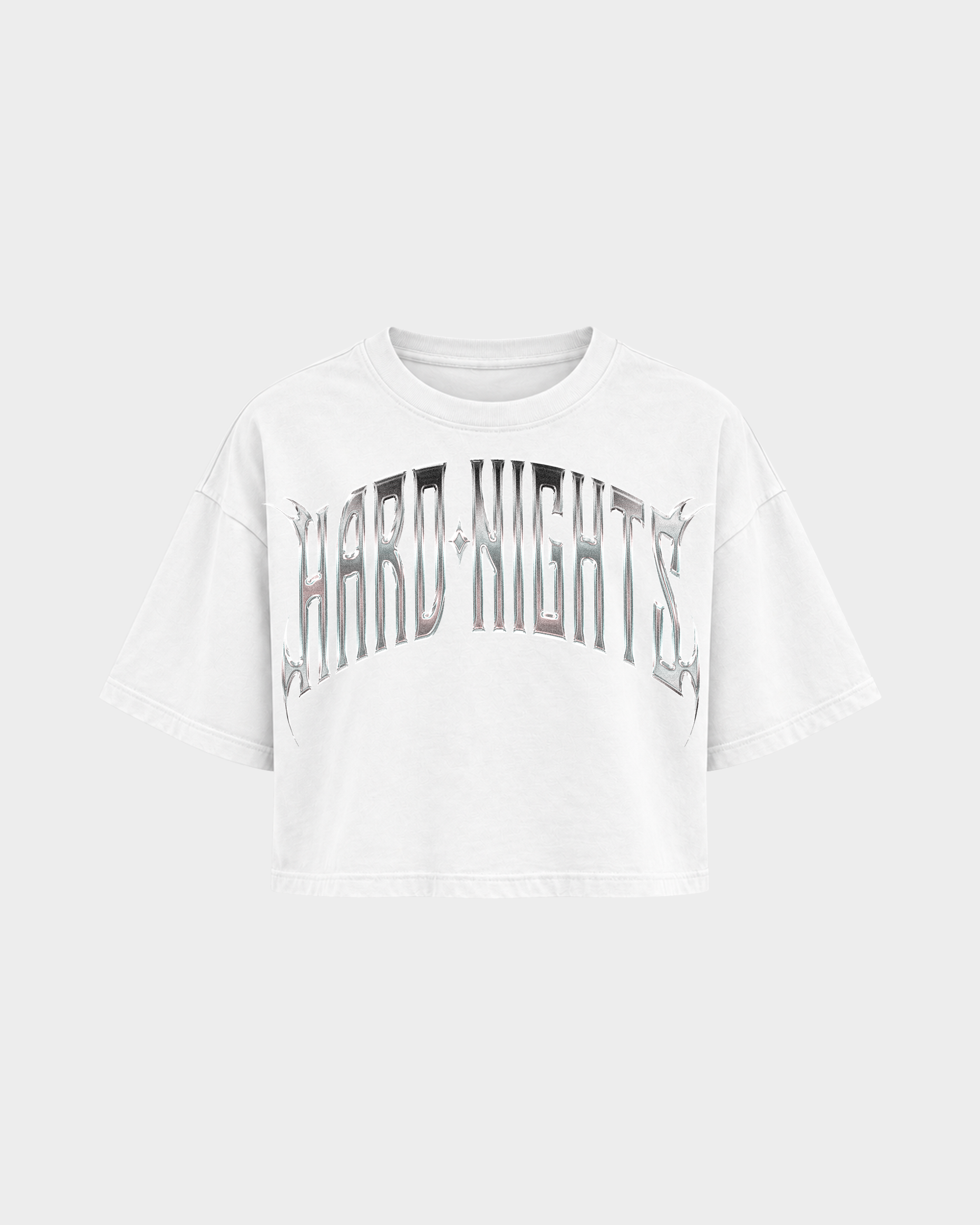 Hard Dog – Crop Top in Weiß – Vorderansicht