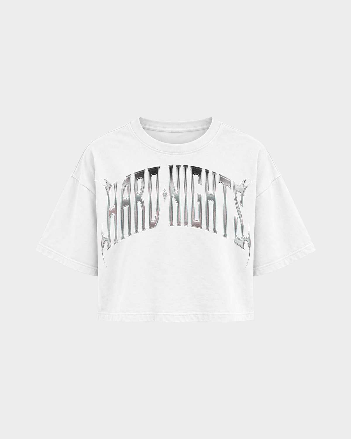Hard Dog – Crop Top in Weiß – Vorderansicht