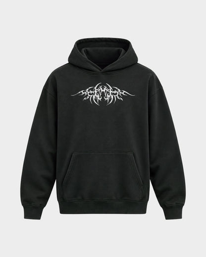 Hard Generation – Oversized Hoodie in Schwarz, Frontprint – Hard Nights
