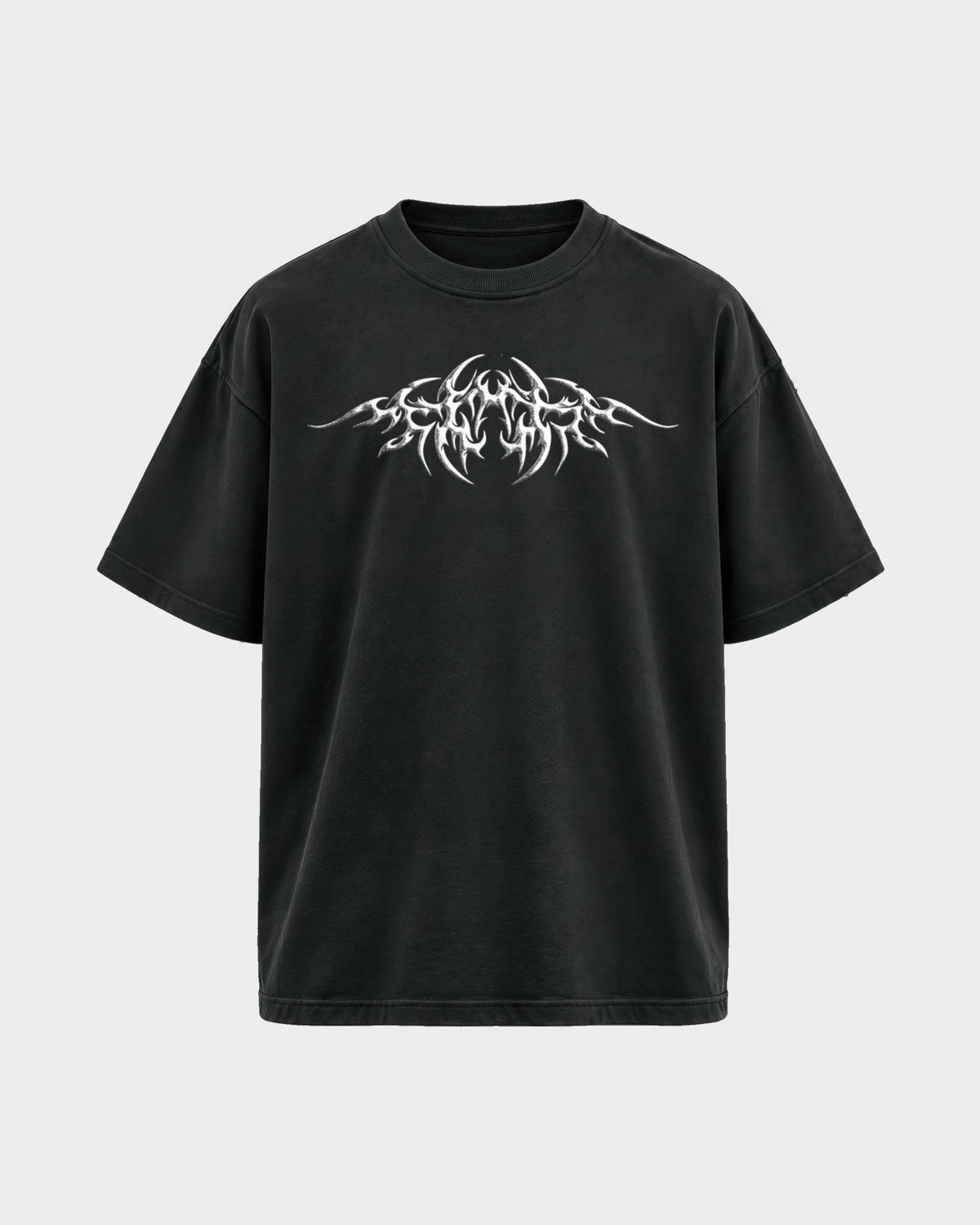 Hard Generation – Oversized Shirt in Schwarz, Frontprint – Hard Nights