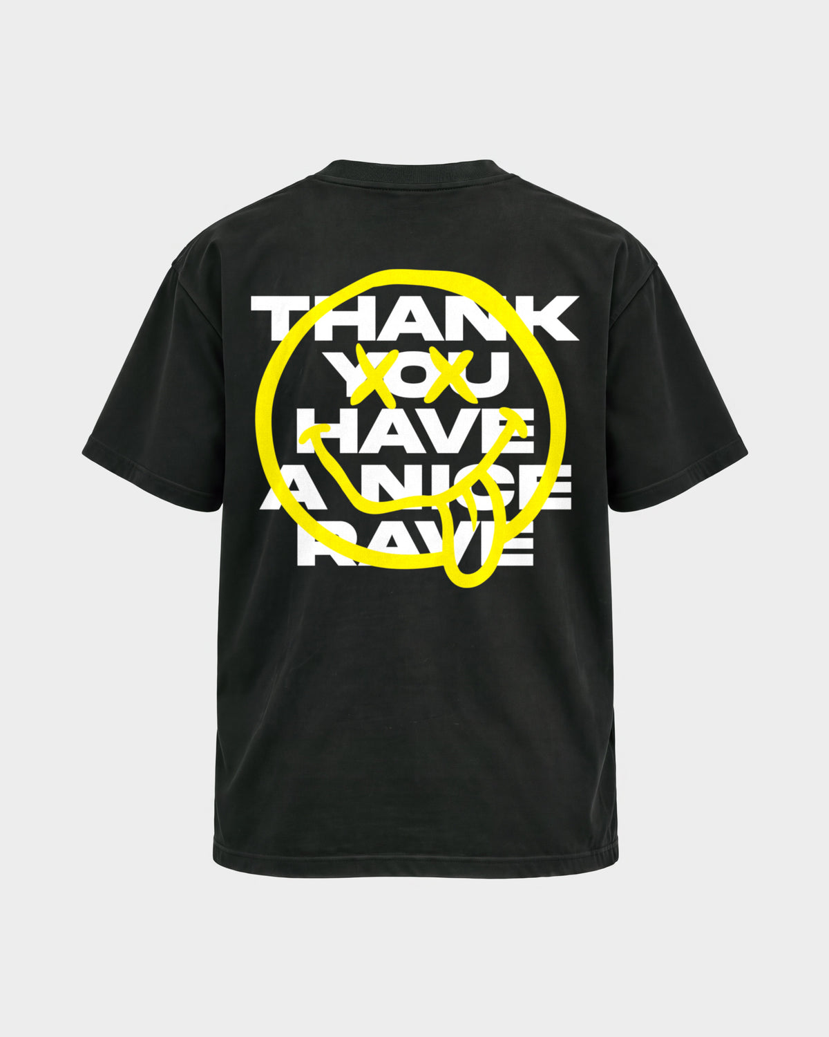 Have a nice rave – Basic Shirt in Schwarz, Rückenprint – Hard Nights