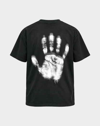 Last night a dj saved my life – Basic Shirt in Schwarz, Rückenprint – Hard Nights
