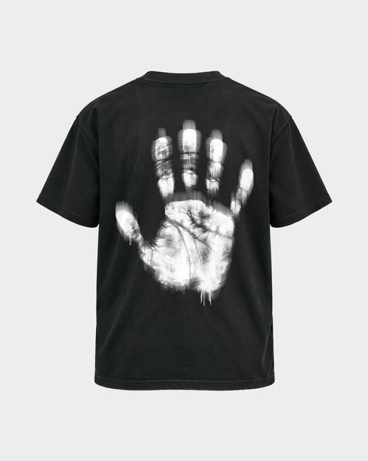 Last night a dj saved my life – Basic Shirt in Schwarz, Rückenprint – Hard Nights
