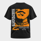 Less drama more techno – Basic Shirt in Black – Rückansicht