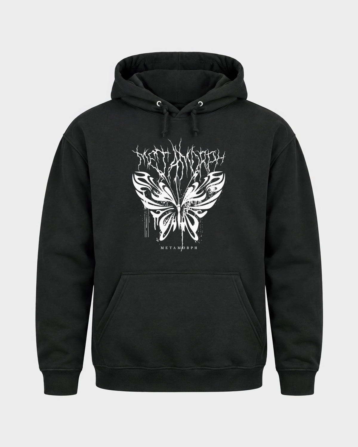 Metamorph – Basic Hoodie in Schwarz, Frontprint – Hard Nights