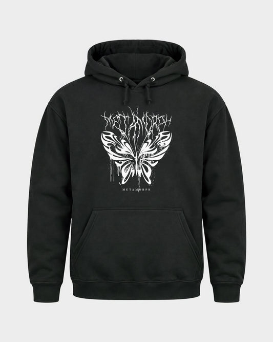 Metamorph – Basic Hoodie in Schwarz, Frontprint – Hard Nights