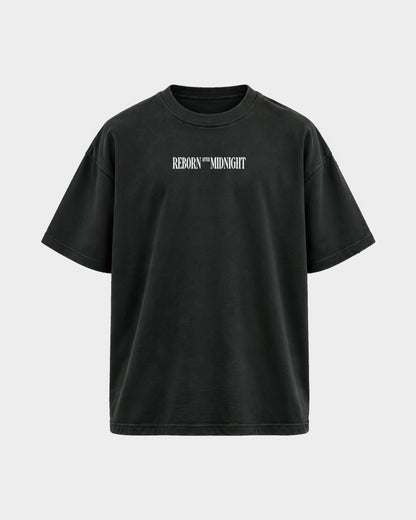 Midnight Owls – Oversized Shirt in Schwarz, Frontprint – Hard Nights