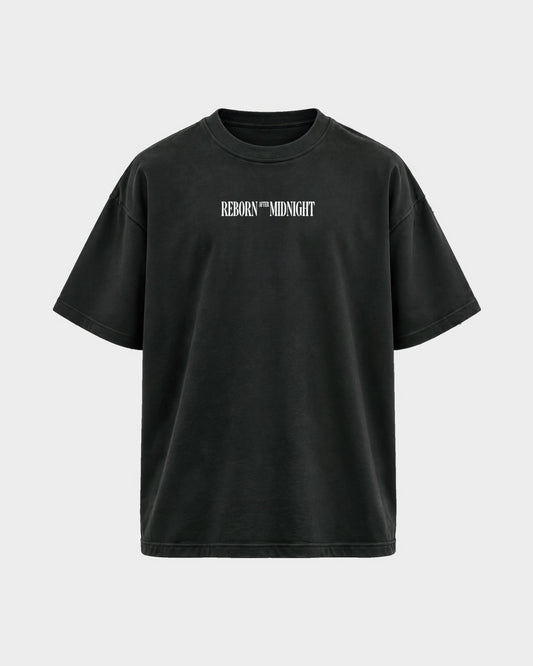 Midnight Owls – Oversized Shirt in Schwarz, Frontprint – Hard Nights