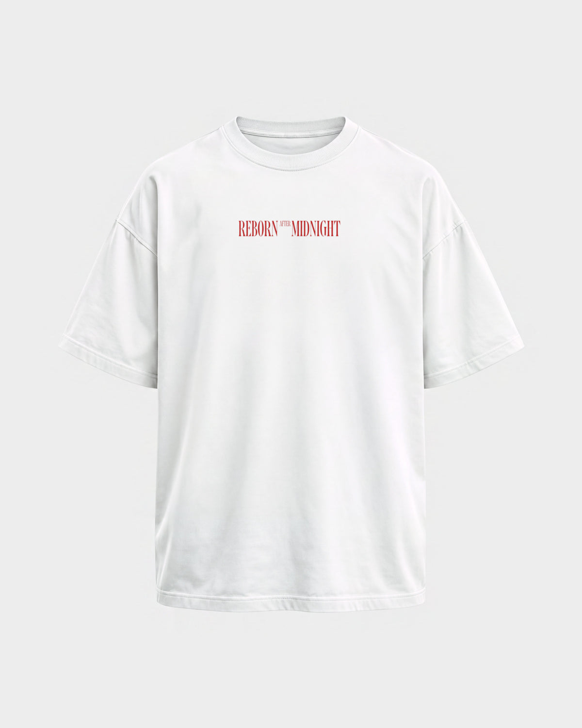 Midnight Owls – Oversized Shirt in Weiß, Frontprint – Hard Nights