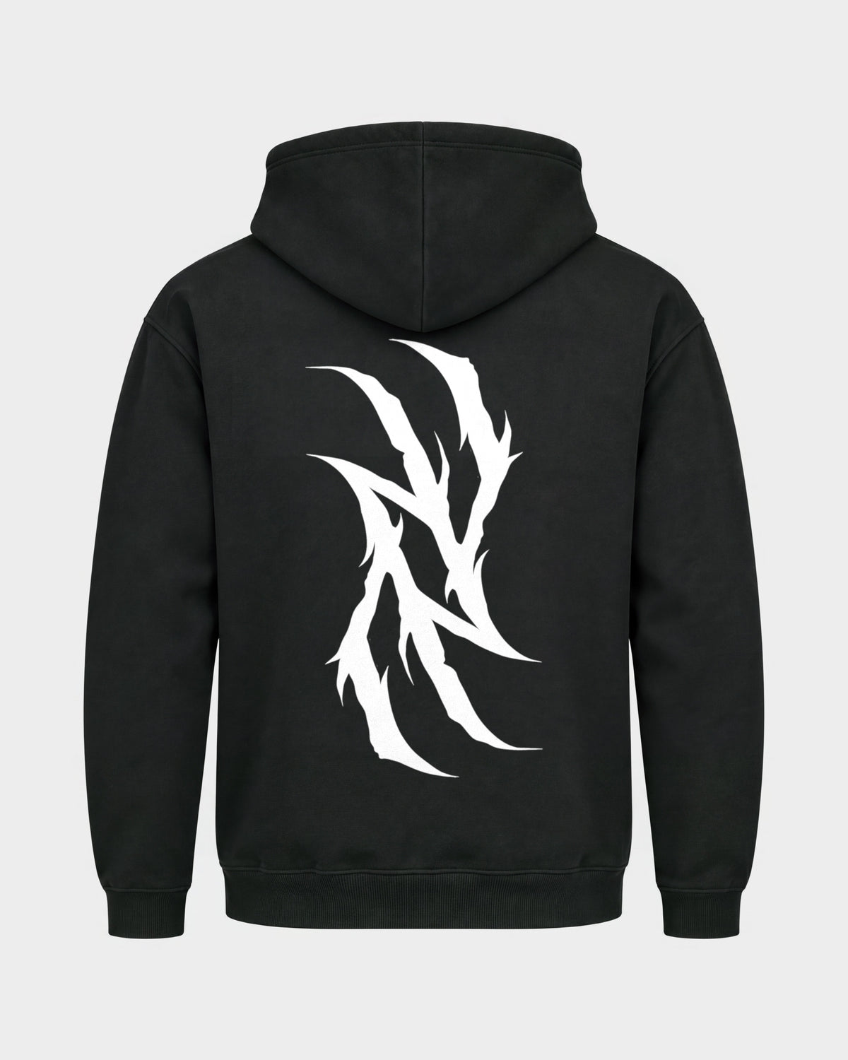 Monday you bastard – Basic Hoodie in Schwarz, Rückenprint – Hard Nights