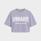 Monday you bastard – Crop Top in Soft Lilac – Vorderansicht