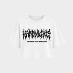 Monday you bastard – Crop Top in Weiß – Vorderansicht