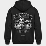 Paranoid Heads – Basic Hoodie in Jet Black – Rückansicht