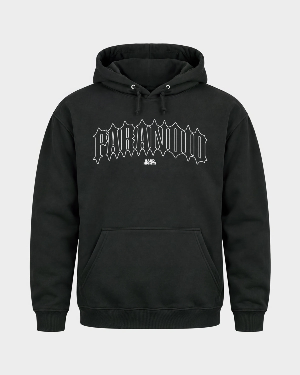 Paranoid Snake – Basic Hoodie in Schwarz, Frontprint – Hard Nights