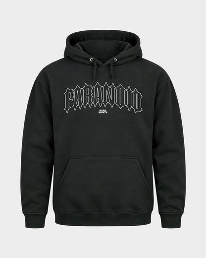 Paranoid Snake – Basic Hoodie in Schwarz, Frontprint – Hard Nights