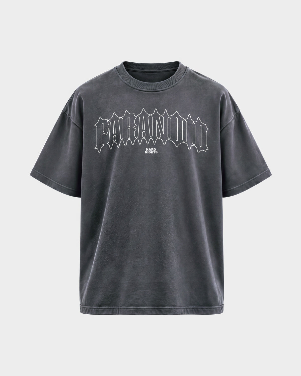 Paranoid Snake – Oversized Shirt in Anthrazit, Frontprint – Hard Nights