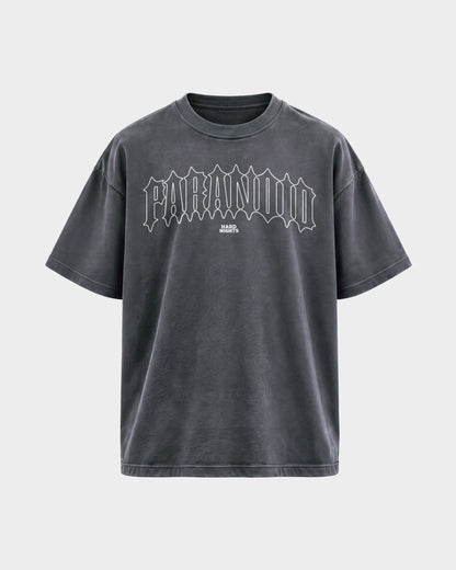 Paranoid Snake – Oversized Shirt in Anthrazit, Frontprint – Hard Nights