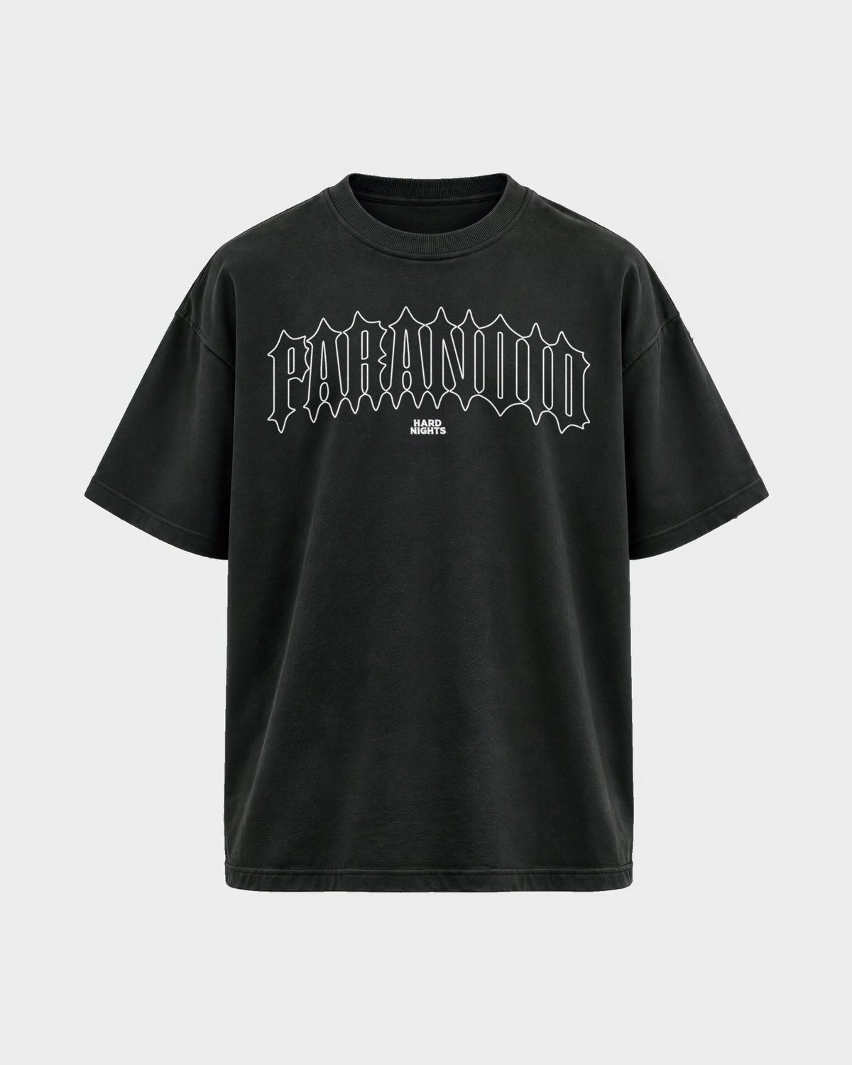 Paranoid Snake – Oversized Shirt in Schwarz, Frontprint – Hard Nights