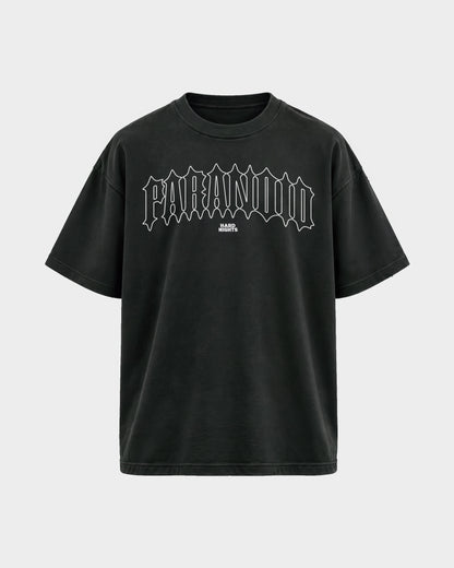 Paranoid Snake – Oversized Shirt in Schwarz, Frontprint – Hard Nights