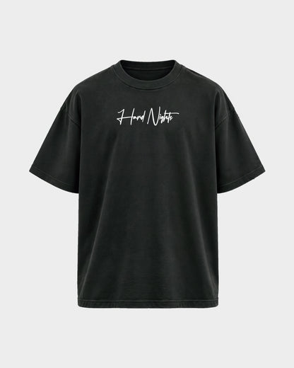 Passion flower – Oversized Shirt in Schwarz, Frontprint – Hard Nights