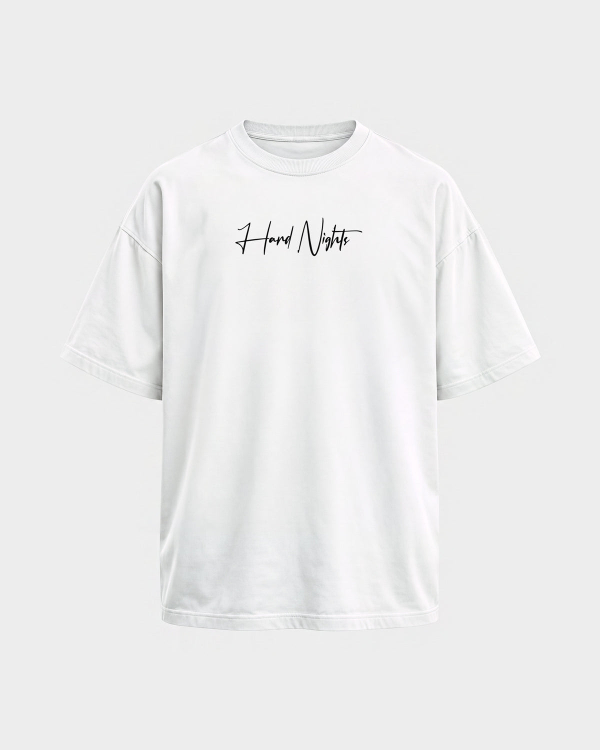 Passion flower – Oversized Shirt in Weiß, Frontprint – Hard Nights