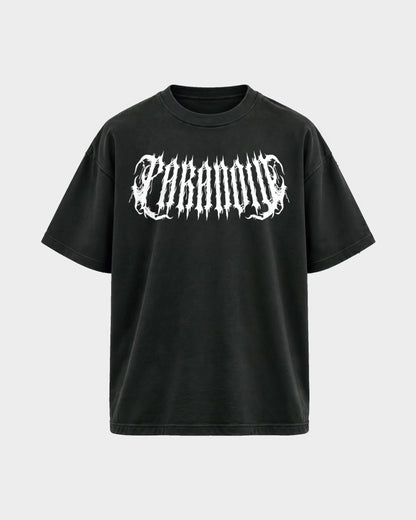 Rave Society – Oversized Shirt in Schwarz, Frontprint – Hard Nights
