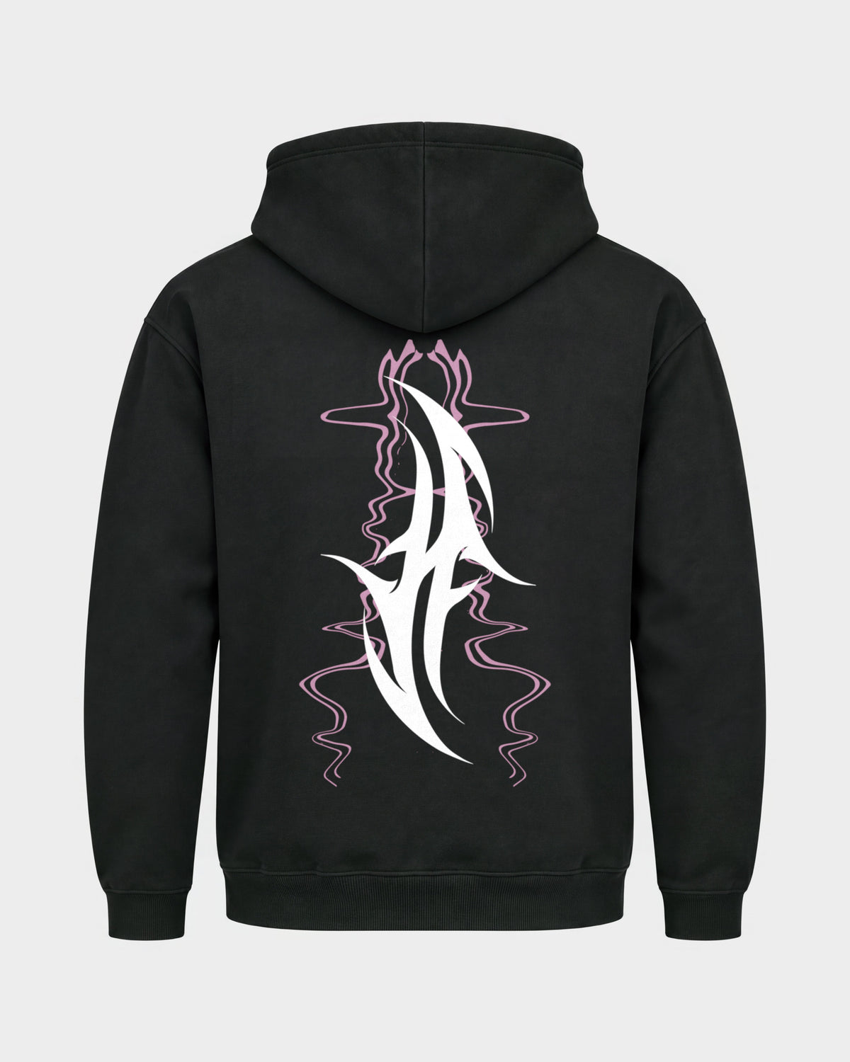 Reborn After Midnight – Basic Hoodie in Schwarz, Rückenprint – Hard Nights