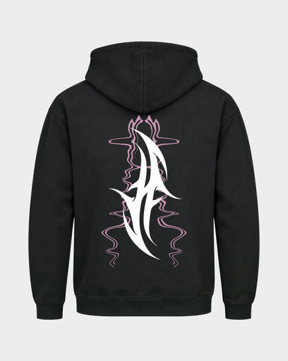 Reborn After Midnight – Basic Hoodie in Schwarz, Rückenprint – Hard Nights