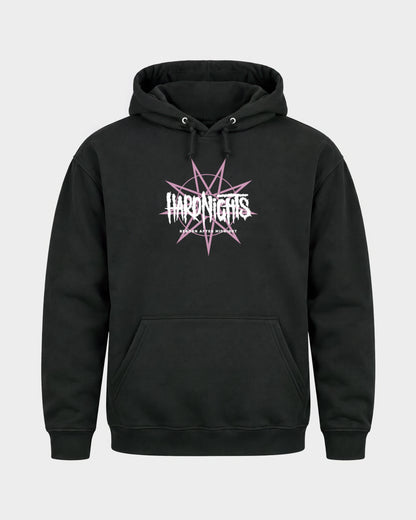 Reborn After Midnight – Basic Hoodie in Schwarz, Frontprint – Hard Nights