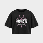 Reborn After Midnight – Crop Top in Schwarz – Vorderansicht