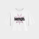 Reborn After Midnight – Crop Top in Weiß – Vorderansicht