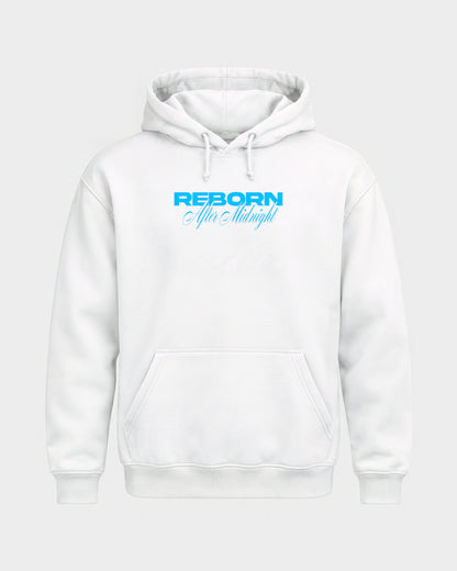 Reborn Snake – Basic Hoodie in Weiß, Frontprint – Hard Nights