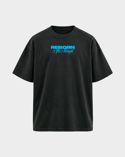 Reborn Snake – Oversized Shirt in Schwarz, Frontprint – Hard Nights