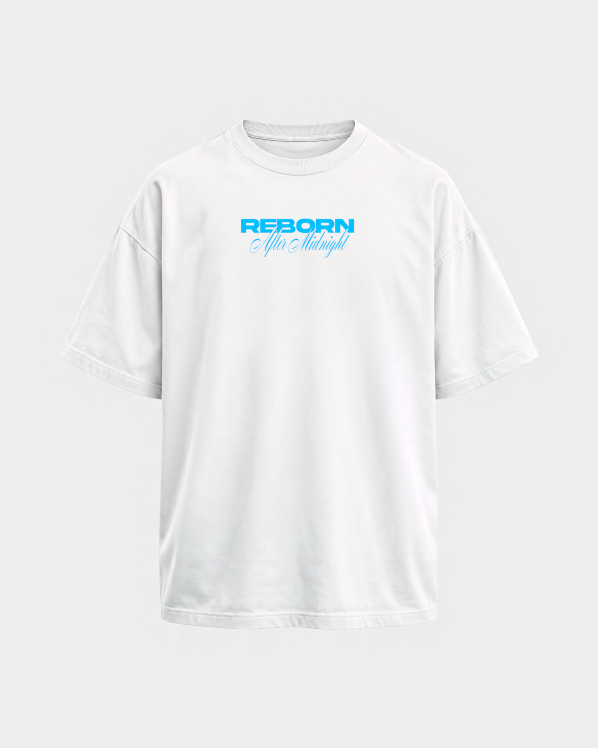 Reborn Snake – Oversized Shirt in Weiß, Frontprint – Hard Nights