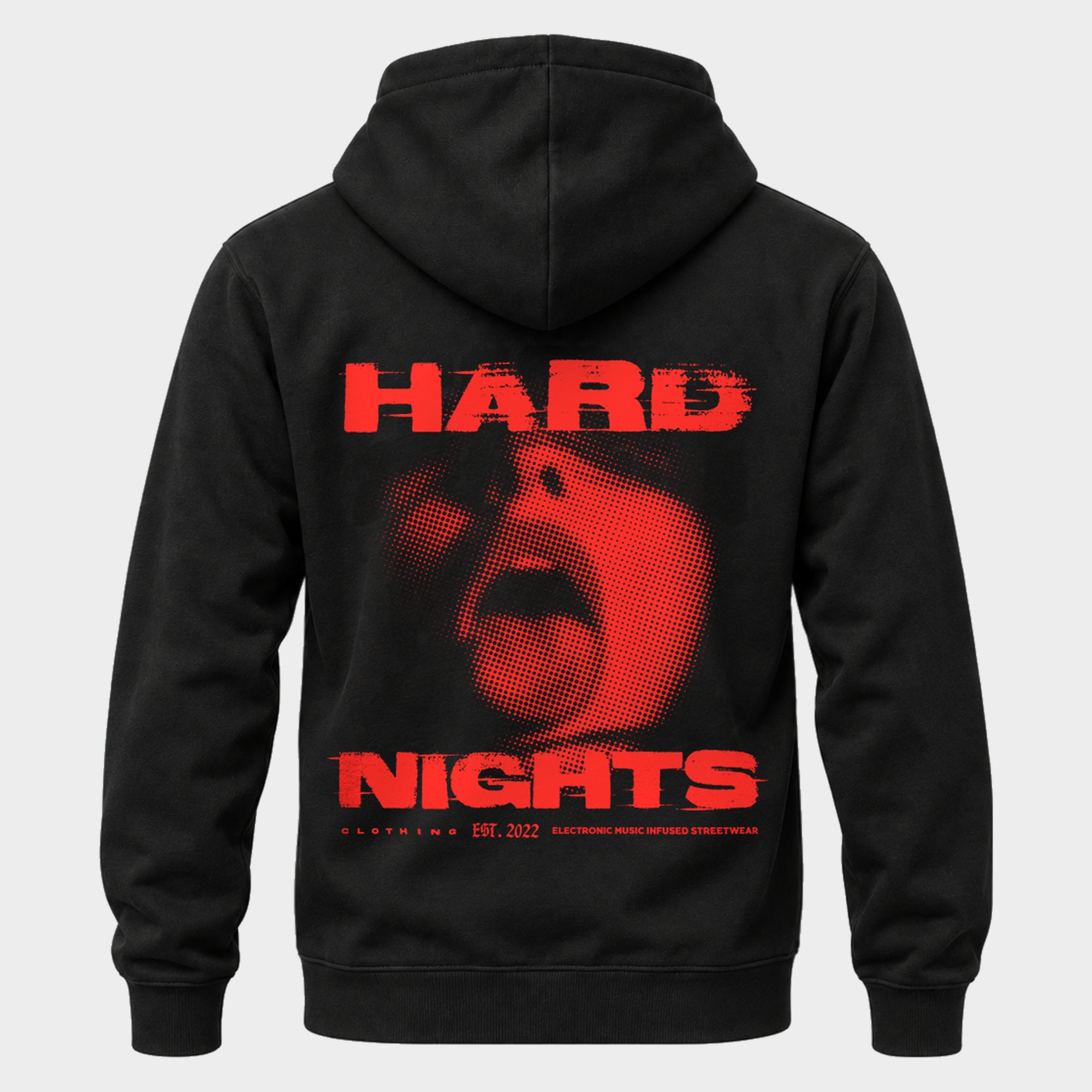 Red Face Basic Hoodie für Rave-Looks
