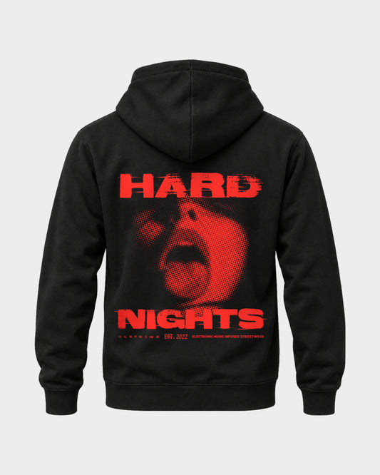 Red Face Basic Hoodie für Rave-Looks