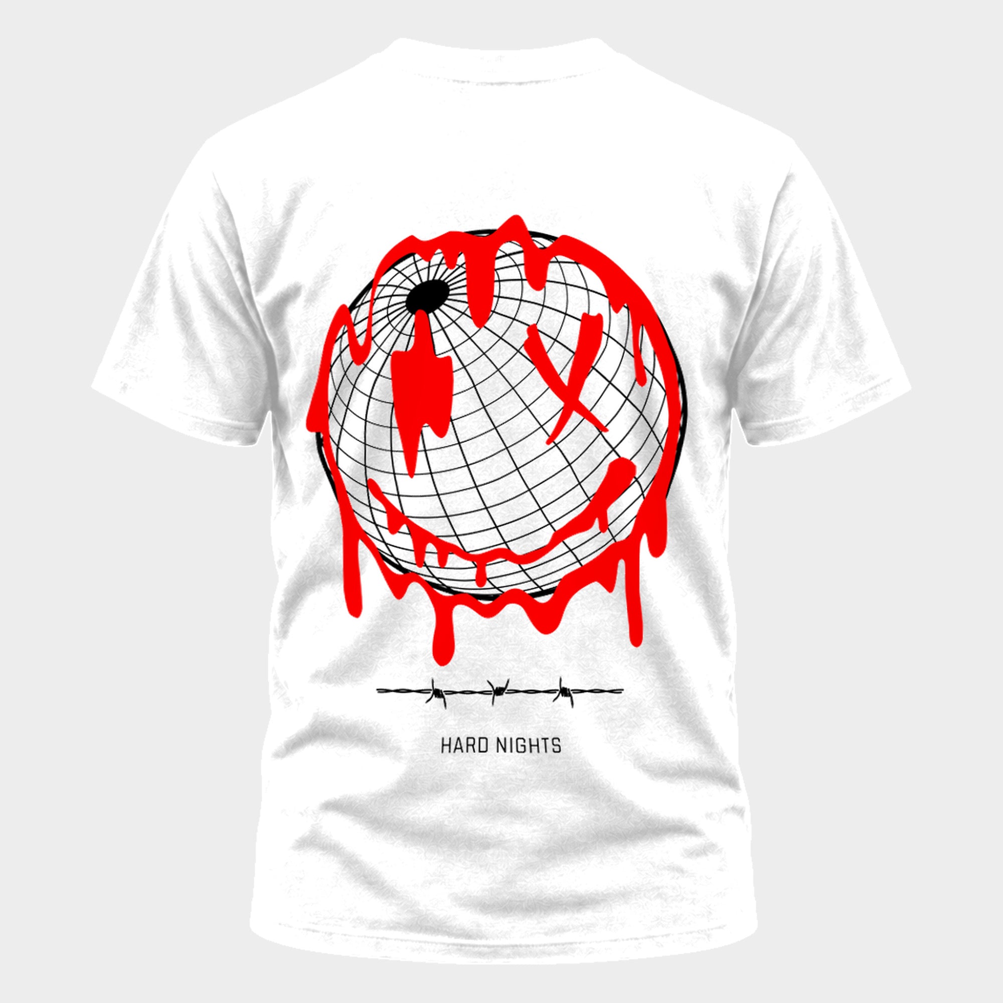 Smiley World Basic Shirt für Techno und Rave | White