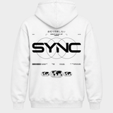 SYNC – Basic Hoodie in Arctic White – Rückansicht