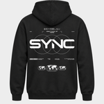 SYNC – Basic Hoodie in Jet Black – Rückansicht