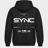 SYNC – Basic Hoodie in Jet Black – Rückansicht