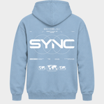 SYNC – Basic Hoodie in Sky Blue – Rückansicht