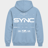 SYNC – Basic Hoodie in Sky Blue – Rückansicht