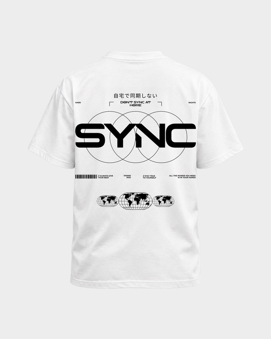 SYNC – Basic Shirt in White – Rückansicht